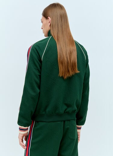 Gucci GG Jacquard Zip Sweater Green guc0155002