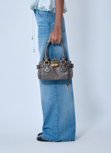 Chloé 小号Paddington链条肩包 灰色 chl0263122