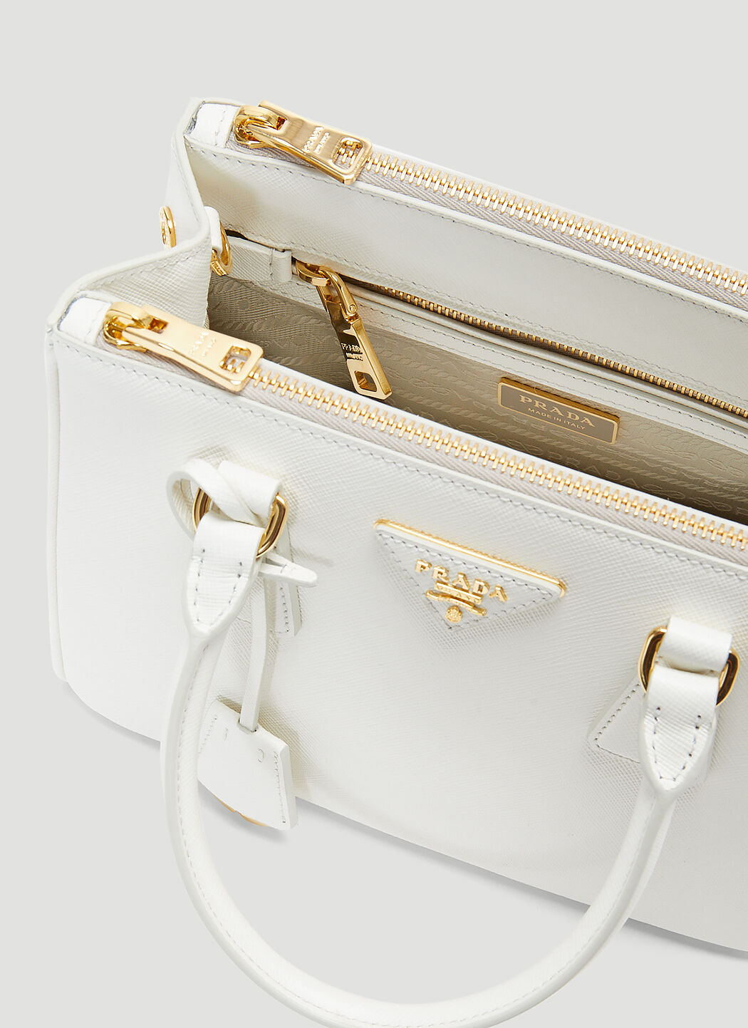 Prada Galleria Mini Tote Bag in White LN CC