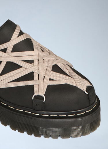 LN-CC® - Rick Owens x Dr. Martens: Quad Sole Megalace® Mules - Black Rick Owens x Dr. Martens Quad Sole Megalace® Mules Black rod0166003