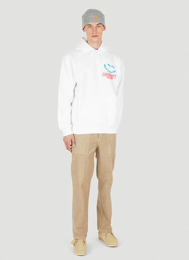 Carhartt WIP 徽标印花连帽运动衫 白 wip0150050