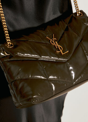Saint Laurent 小号蓬松单肩包 绿色 sla0255110