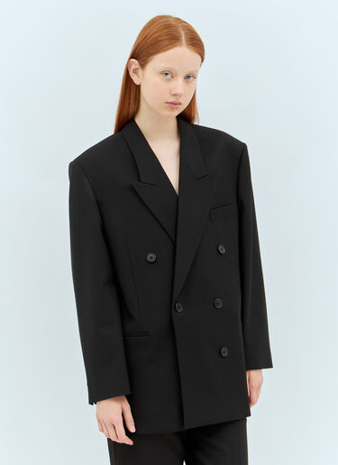 The Row Timoty Wool Blazer Black row0257003