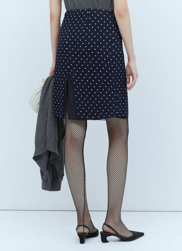 Polka-Dot Silk Chiffon Skirt Miu Miu Polka-Dot Silk Chiffon Skirt Blue miu0254018