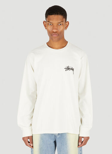 Stüssy How We're Livin' Long Sleeve T-Shirt White sts0151036