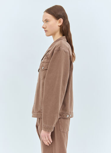 Miu Miu 가먼트 다이 데님 재킷 브라운 miu0259005
