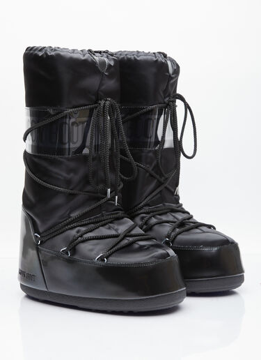 Moon Boot Icon Glance Satin Boots Black mnb0354006