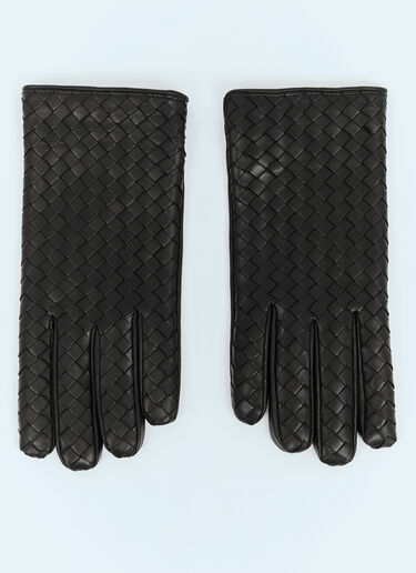 Bottega Veneta Intrecciato 皮革手套  黑色 bov0158012