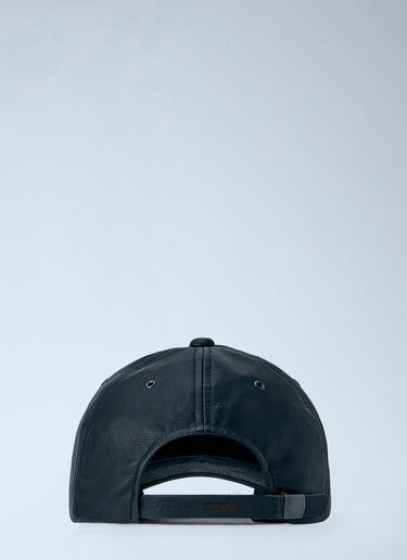 LN-CC® - Yohji Yamamoto: 皮革棒球帽 - 黑色 Yohji Yamamoto 皮革棒球帽 黑色 yoy0165011
