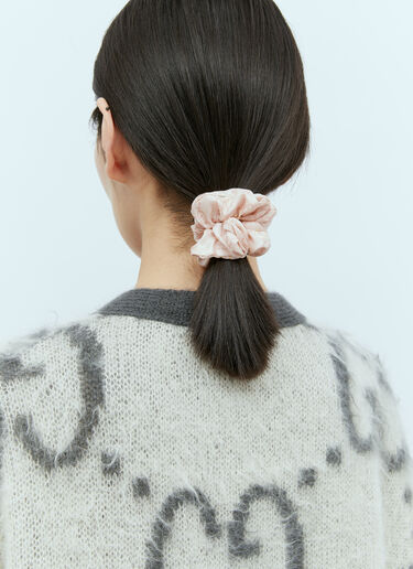 Gucci Set of Two Silk GG Scrunchies Pink guc0255118