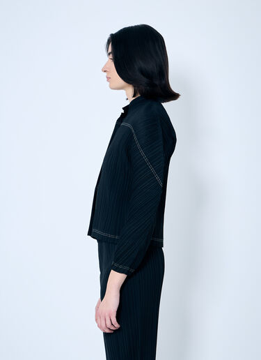 Pleats Please Issey Miyake Pleated Shirt Black plp0259015