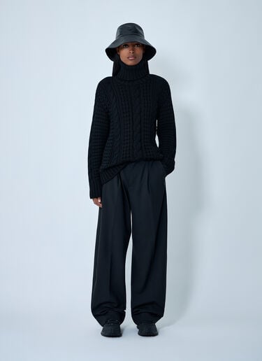 Cable Knit Sweater Moncler x EE72 by Edward Enninful Cable Knit Sweater Black mee0262009