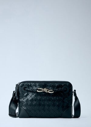 Bottega Veneta Andiamo Zipped Messenger Bag Black bov0163004