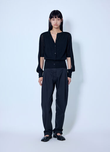LN-CC® - Kiko Kostadinov: Corella Double Sleeve Jumper - Black Kiko Kostadinov Corella Double Sleeve Jumper Black kko0265006