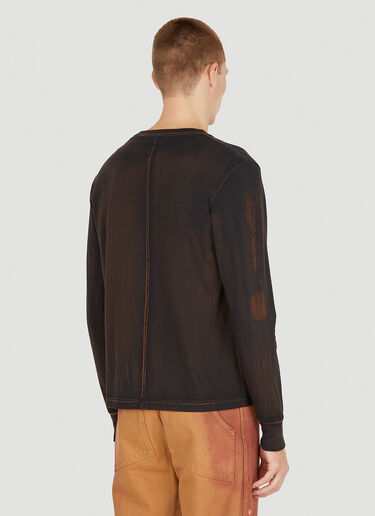 Eckhaus Latta Lapped Long Sleeve T-Shirt Black eck0151002