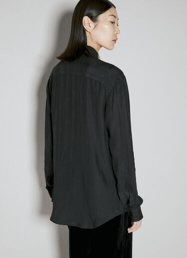 ストライプロゴモチーフシャツ Saint Laurent ストライプロゴモチーフシャツ ブラック sla0253035