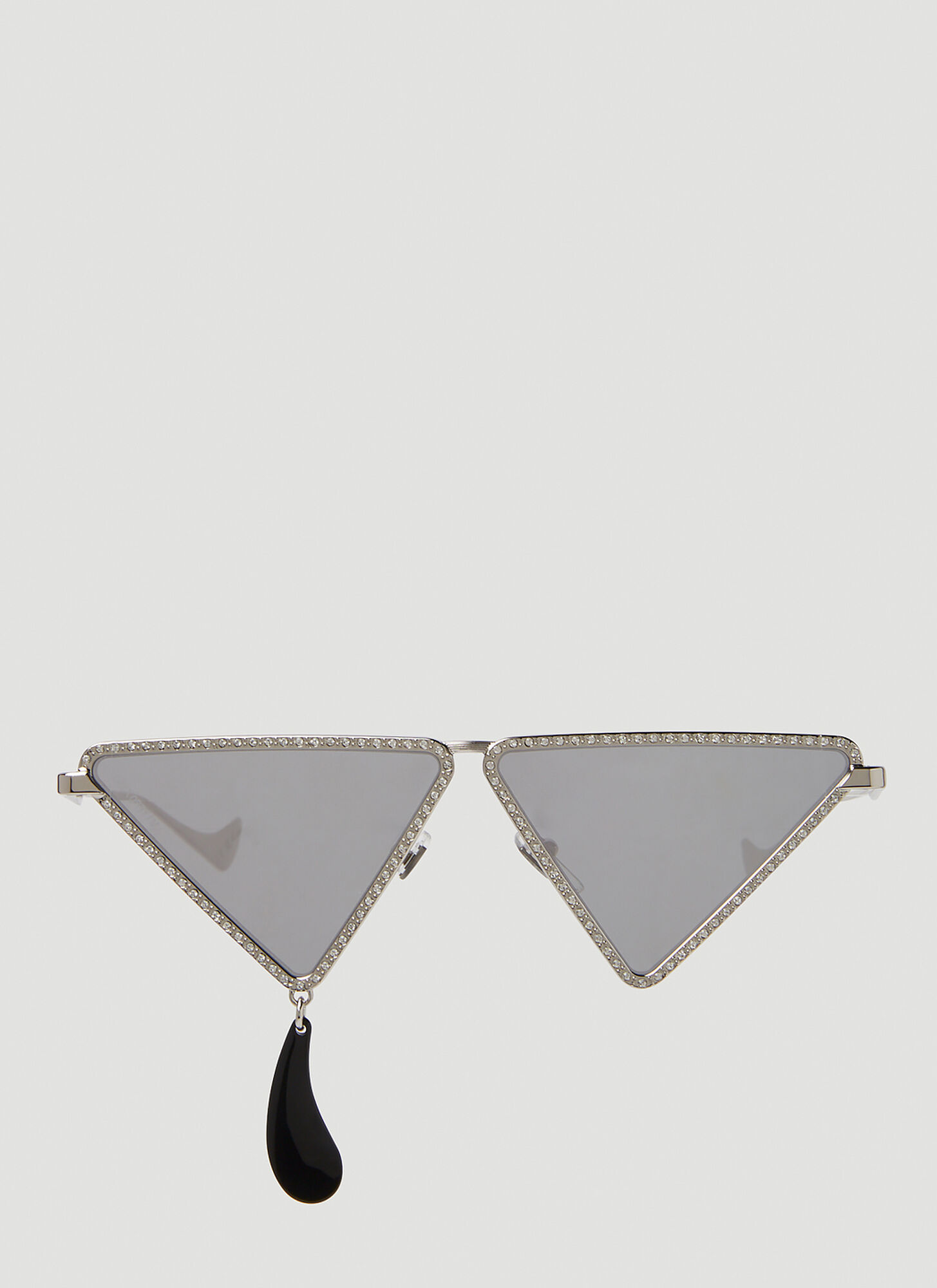 Gucci Studded Geometric Sunglasses In Silver