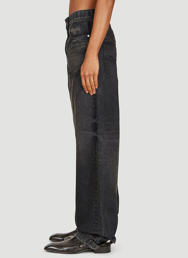 Martine Rose Wide Leg Washed Jeans Black mtr0154004