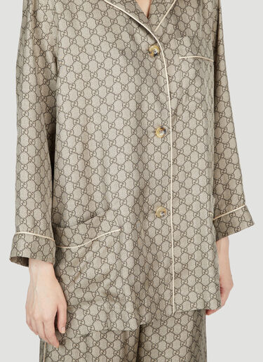 Gucci GG Supreme Silk Shirt Khaki guc0253078