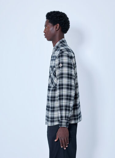 LN-CC® - Moncler: Check Patterned Cotton Shirt - Black Moncler Check Patterned Cotton Shirt Black mon0166015
