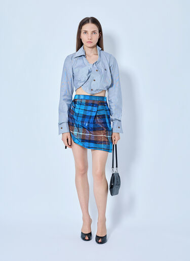 LN-CC® - Vivienne Westwood: Zora Mini Skirt - Blue Vivienne Westwood Zora Mini Skirt Blue vvw0265005