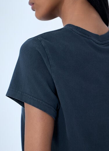 Alexander Wang Cotton Jersey Logo T-Shirt Dark Grey awg0263016