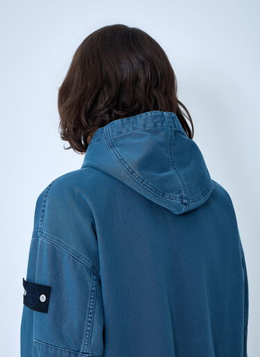 Stone Island Hooded Denim Jacket Blue sto0164032