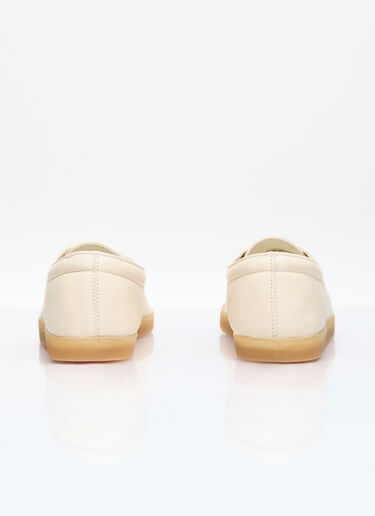 The Row Sam Leather Sneakers Beige row0256033