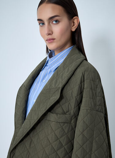 Maison Margiela Nylon Quilted  Coat Green mla0262001