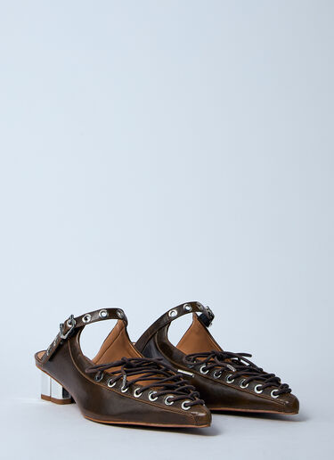 GANNI Eyelet Mules Black gan0260022