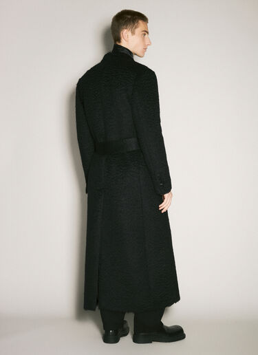 Dolce & Gabbana Belted Oversized Wool Coat Black dol0158001