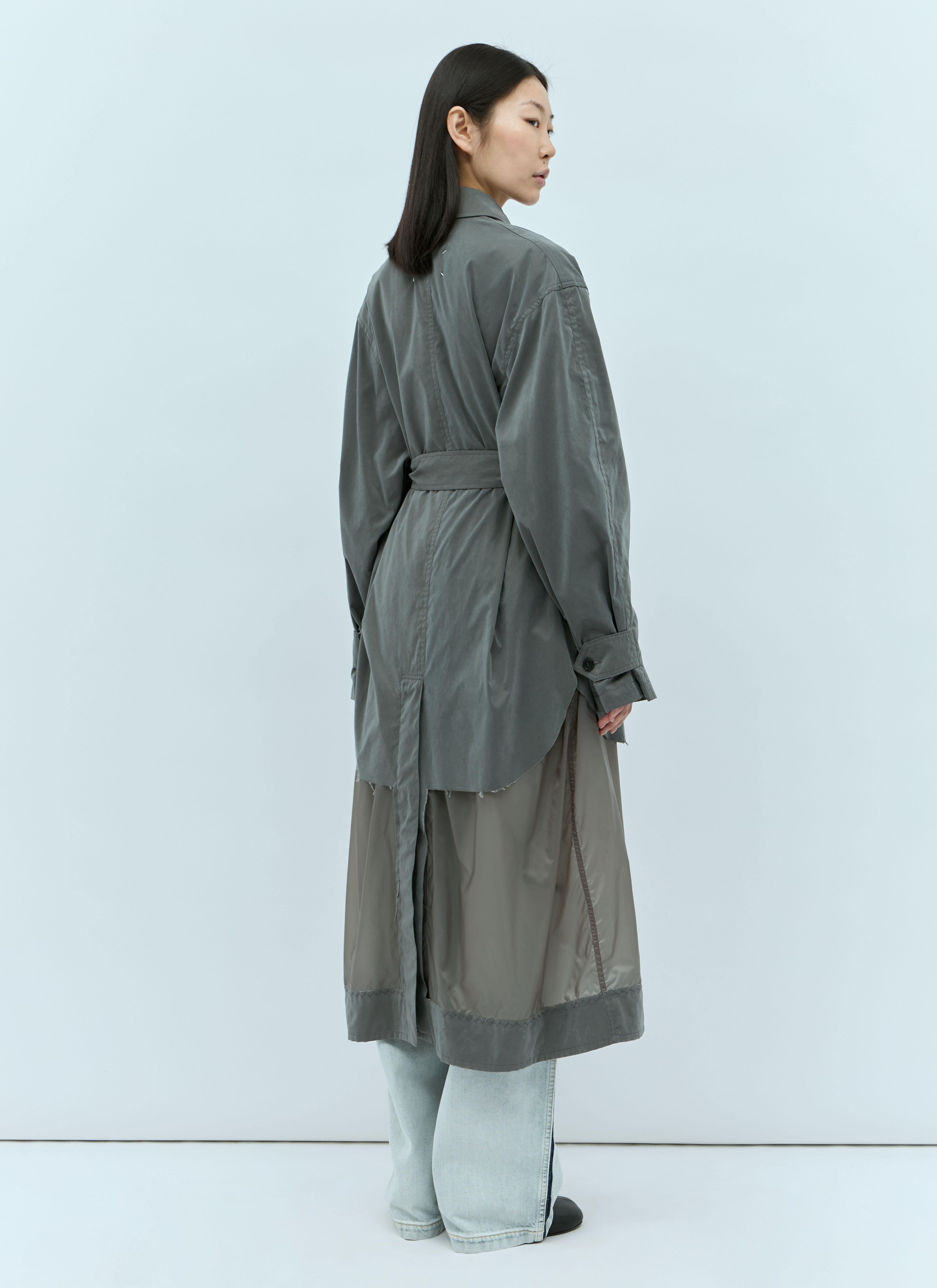 Maison Margiela Women's' Unfinished Muli-Pocket Trench Coat in