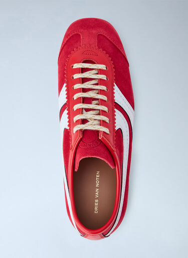 Dries Van Noten Suede Panel Sneakers Red dvn0265027