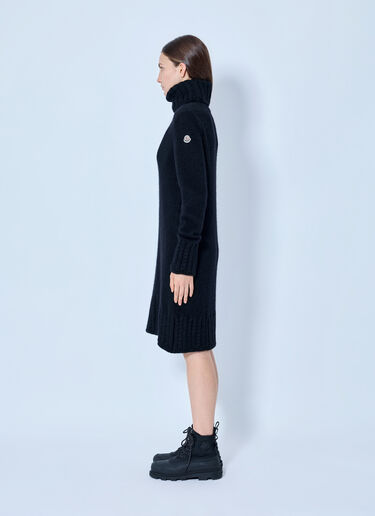LN-CC® - Moncler: Turtleneck Knit Dress - Black Moncler Turtleneck Knit Dress Black mon0266045