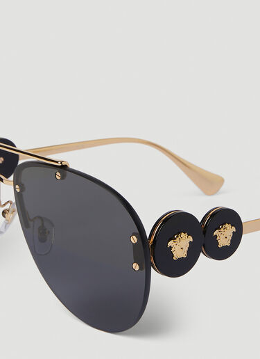 Versace Double Medusa Aviator Sunglasses Black lxv0251004