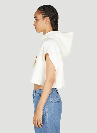 Ouroboros Snake Cropped Hooded Sweatshirt Marni x No Vacancy Ouroboros Snake Cropped Hooded Sweatshirt White mvy0253008