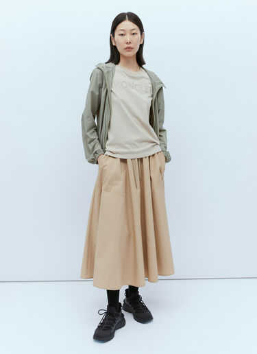 Moncler 府绸中长半裙 米 mon0256017
