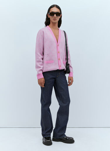 Gucci GG Wool Jacquard Cardigan Pink guc0154013