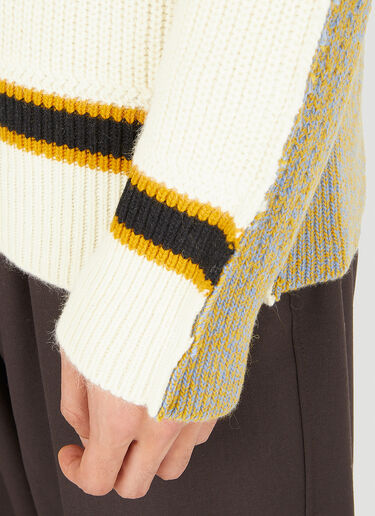 Marni Contrast Knit Sweater Cream mni0150013