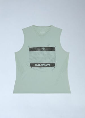 MM6 Maison Margiela x Salomon 徽标图案背心上衣  绿色 mms0161005