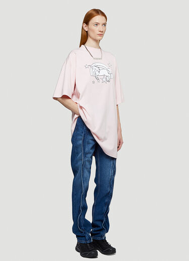 Vetements Magic Unicorn T-Shirt Pink vet0243023