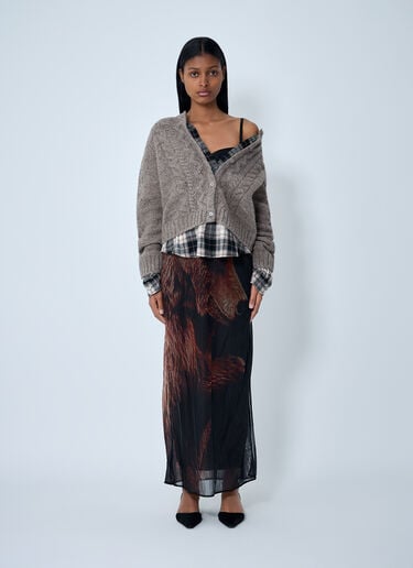 Acne Studios Cable Knit Cardigan Beige acn0262008