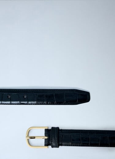 TOTEME Embossed Leather Belt Black tot0263065