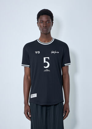 Y-3 Logo Print Jersey T-Shirt Black yyy0364040