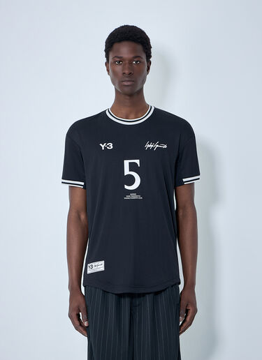 Y-3 Logo Print Jersey T-Shirt Black yyy0364040