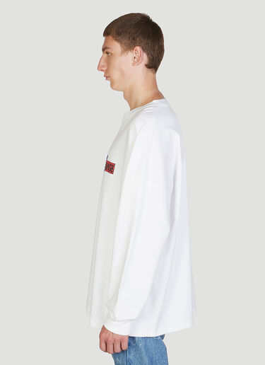 Martine Rose Oversized Long Sleeve T-Shirt White mtr0152009