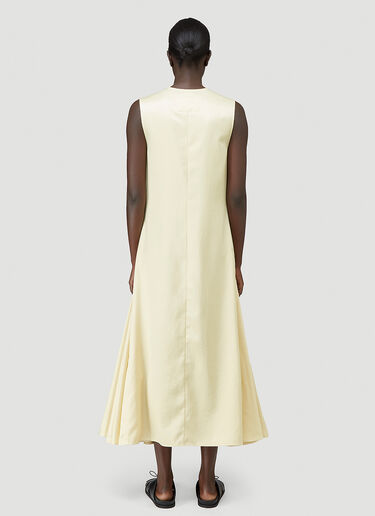 Jil Sander Pleated Necktie Dress Yellow jil0244001