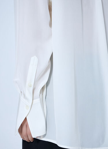 LN-CC® - Toteme: Silk Crepe Shirt - White Toteme Silk Crepe Shirt White tot0265009