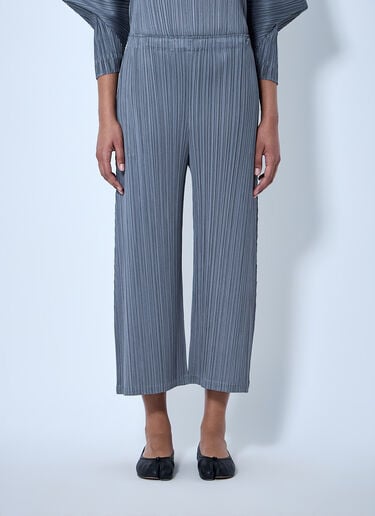 Pleats Please Issey Miyake Pleated Wide-Leg Trousers Grey plp0264002