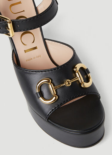 Gucci 马衔扣厚底凉鞋 黑色 guc0251154